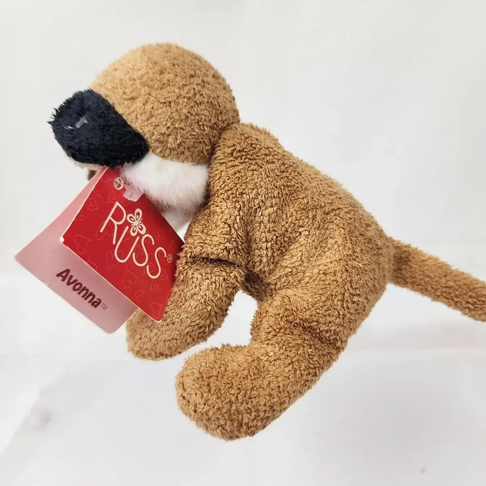 Russ Luv Pets Avonna Chamois Sitting Tan Lion Cub Bean Plush Stuffed 5” NWTs